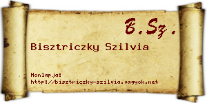 Bisztriczky Szilvia névjegykártya